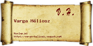 Varga Héliosz névjegykártya